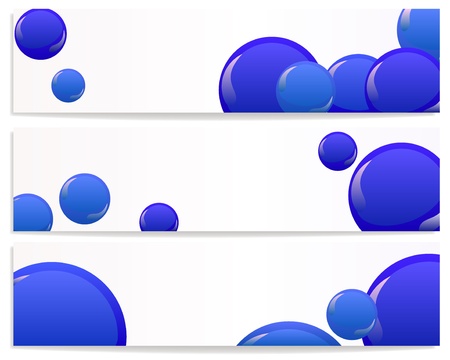 vector set of banners with bubblesのイラスト素材