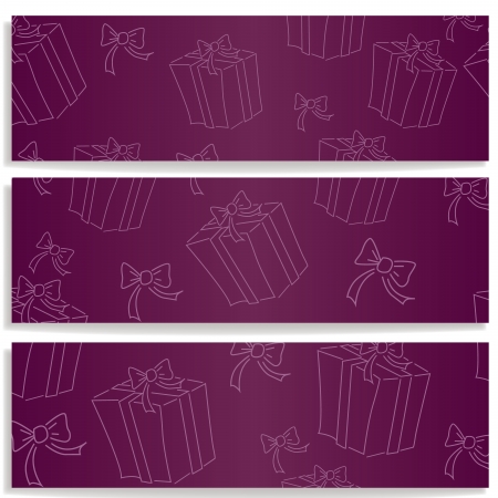 vector banner with giftsのイラスト素材