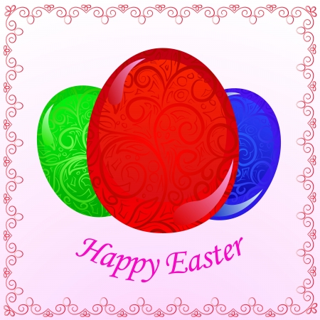 vector greeting easter cardのイラスト素材