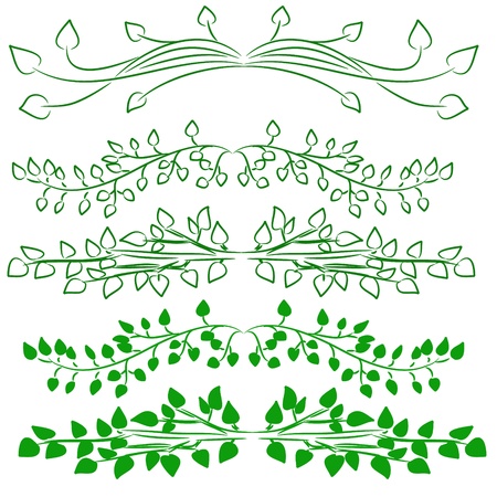 vector set of green design elementsのイラスト素材