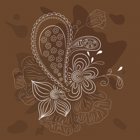 abstract floral ornateのイラスト素材