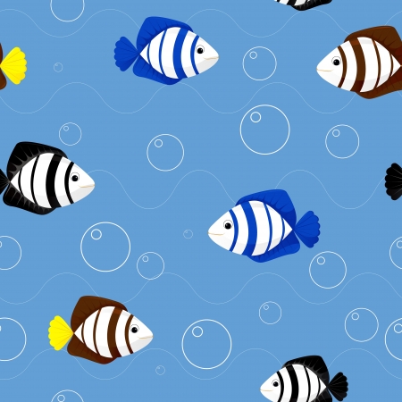 vector pattern with fishのイラスト素材