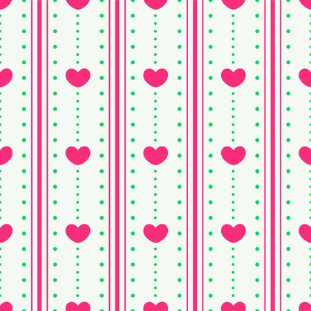 vector seamless pattern with heartsのイラスト素材