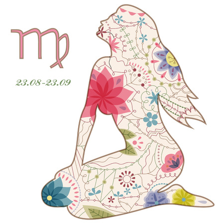 Virgo zodiac signのイラスト素材