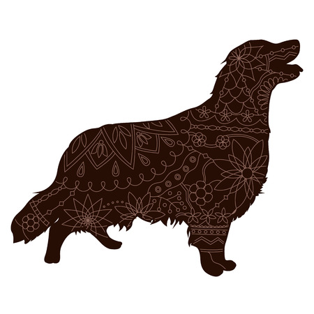 Chocolate Retriverのイラスト素材