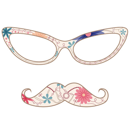 Glasses and mustacheのイラスト素材