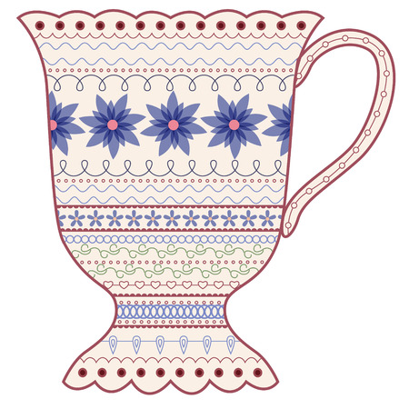 vintage cupのイラスト素材