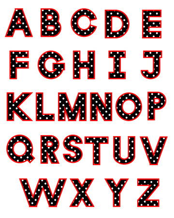 Polka dot alphabetのイラスト素材