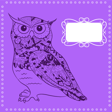 owl backgroundのイラスト素材
