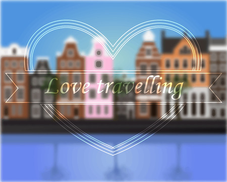 Vector background with blur Amsterdamのイラスト素材