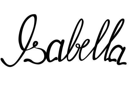 Vector Isabella name letteringのイラスト素材