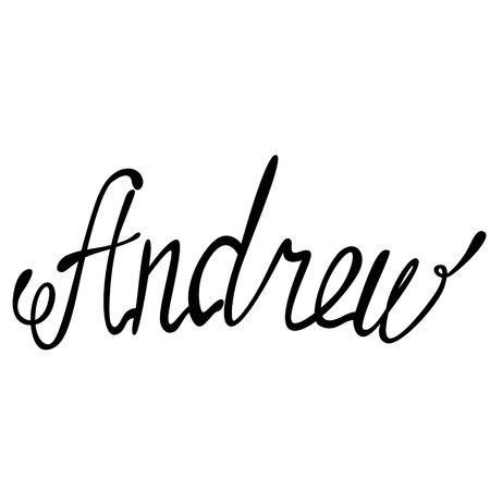 Vector Andrew name letteringのイラスト素材