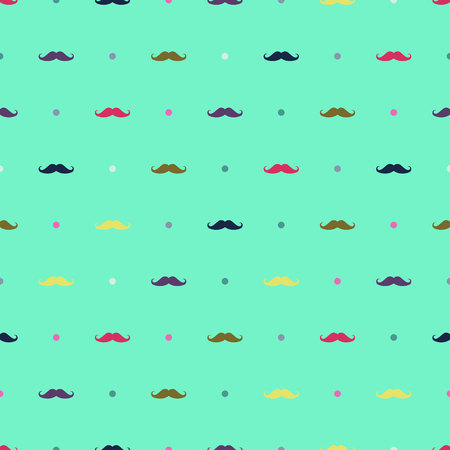 vector mustache seamless patternのイラスト素材