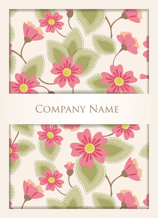 Vector floral business cradのイラスト素材