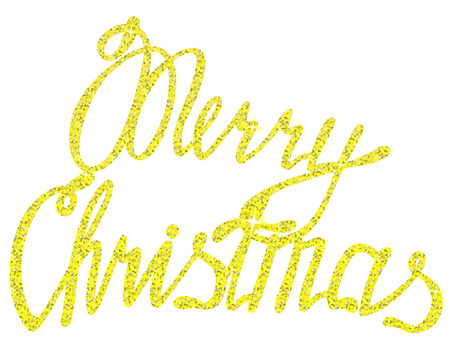 Vector merry Christmas lettering tinselsのイラスト素材