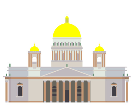 Vector Saint Isaac's Cathedral isolated on whiteのイラスト素材