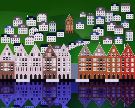 Vector illustration of Osloのイラスト素材