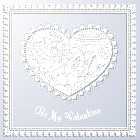 Vector be my valentine cardのイラスト素材