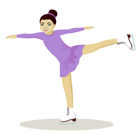 Little girl skaterのイラスト素材