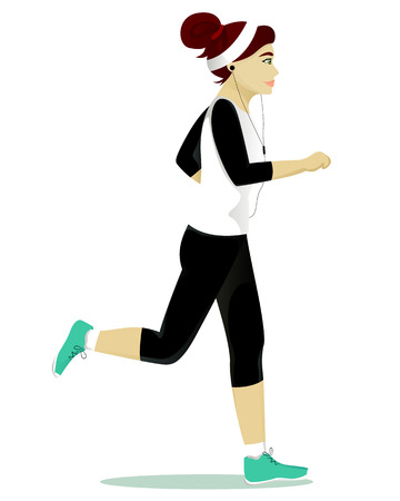 Woman runningのイラスト素材