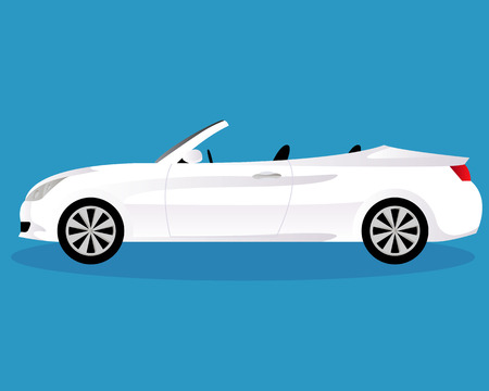 Ilustración de Convertible car body type. - Imagen libre de derechos