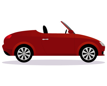 Ilustración de Roadster car body type vector illustration. - Imagen libre de derechos