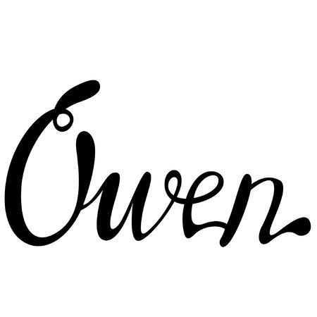 Owen name letteringのイラスト素材