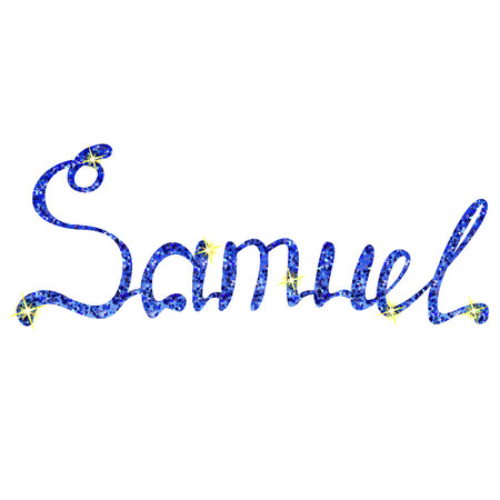 Vector Samuel name lettering tinselsのイラスト素材