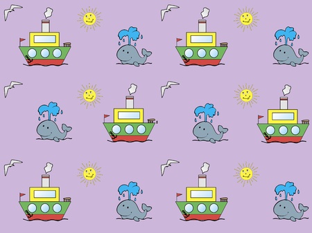 Seamless image Seaのイラスト素材