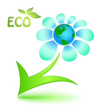 Ecological symbol with mother Earthのイラスト素材