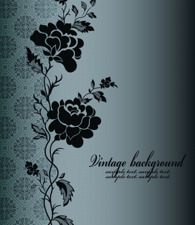 Vintage background with flowerのイラスト素材
