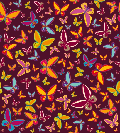 seamless background with butterflyのイラスト素材