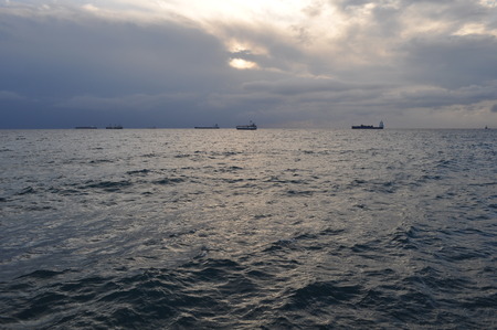Ship at sea in Cyprus