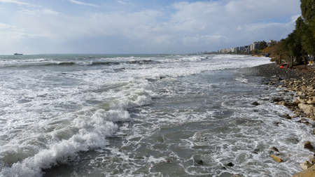 The beautiful Limassol Beach in Cyprus