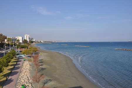 The beautiful Limassol Beach in Cyprus