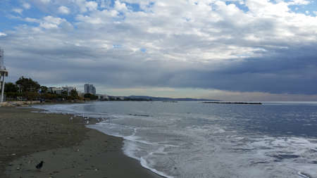 The beautiful Limassol Beach in Cyprus