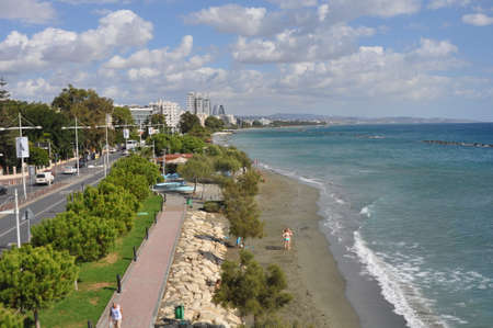 The beautiful Limassol Beach in Cyprusの写真素材