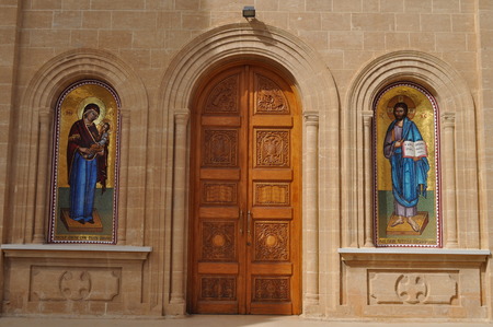 The beautiful Orthodox Old Church of Chryseleousa Panagia in Cyprusのeditorial素材