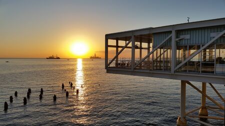 The beautiful Old Port Limassol in Cyprusの写真素材