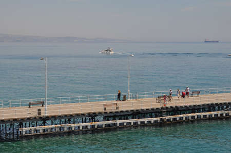 The beautiful Limassol Molos in Cyprusの写真素材