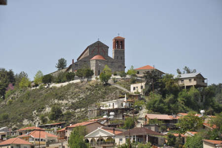 The beautiful village of Kyperounta in the province of Limassol, in Cyprusの写真素材
