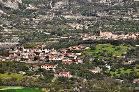 The beautiful village of Limnati in the province of Limassol, in Cyprusの写真素材