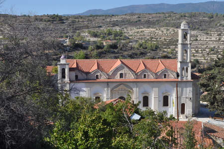 The beautiful village of Lofou in the province of Limassol, in Cyprusの写真素材