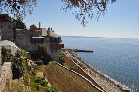 The Monastery of Xenophontos is a monastery built on Mount Athosのeditorial素材