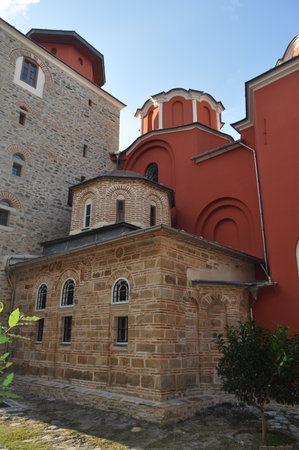 The Monastery of Iviron is a monastery built on Mount Athos