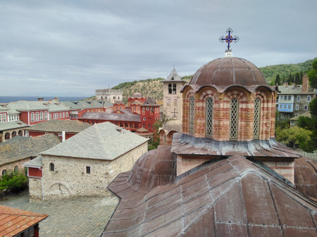 The Monastery of Vatopedi is a monastery built on Mount Athos
