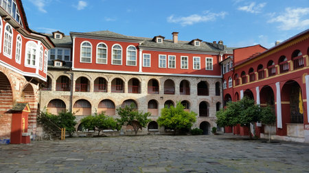 The Monastery of Vatopedi is a monastery built on Mount Athosのeditorial素材