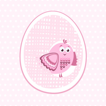 Decorative background for newborn girl のイラスト素材