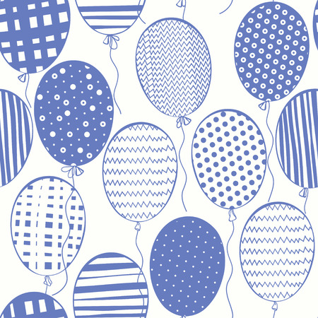 Seamless pattern with balloons.Hand-drawn background.のイラスト素材