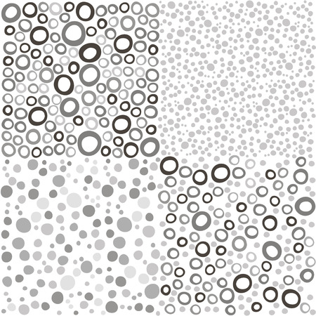 Seamless vector pattern, background with hand drawn monochrome  polka dots.のイラスト素材